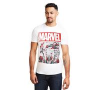 Marvel Men's Heroes Comics Cotton T-Shirt in White | Size: Medium Marvel White M