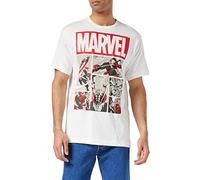 Marvel Men's Heroes Comics T-Shirt, White, M UK