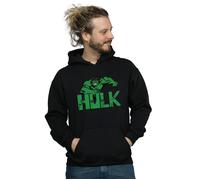 Marvel Men's Hulk Pixelated Hoodie in Black | Size: Large Marvel Black L