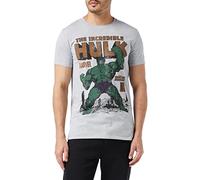 Marvel Men's Hulk Rage T Shirt, Grey (Grey Marl Spo), M UK