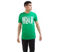 Marvel Men's Hulk Text T Shirt, Irish Green, S UK