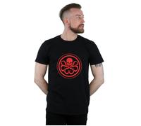 Marvel Men's Hydra Logo Cotton T-Shirt in Black | Size: 3XL Marvel Black 3XL