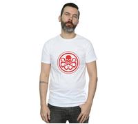 Marvel Men's Hydra Logo Cotton T-Shirt in White | Size: 2XL Marvel White 2XL