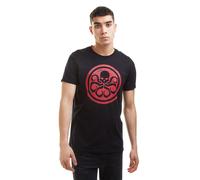 Marvel Men's Hydra Logo Cotton T-Shirt Red in Black | Size: Medium Marvel Black M