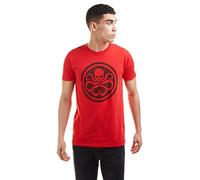 Marvel Men's Hydra Logo T Shirt, Red, Medium