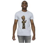 Marvel Men's I Am Groot Wave Pose T-Shirt in Grey | Size: 2XL Marvel Grey 2XL