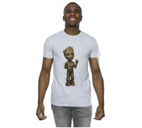 Marvel Mens I Am Groot Wave Pose T-Shirt - Sports Grey - Sports Grey - S