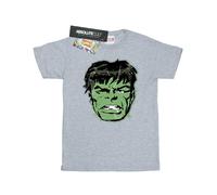Marvel Mens Incredible Hulk Distressed Face T-Shirt BI37387