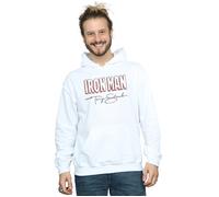 Marvel Men's Iron Man AKA Tony Stark Hoodie in White | Size: 4XL Marvel White 4XL