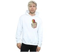 Marvel Men's Iron Man Tattoo Journey Breast Print Hoodie in White | Size: Large Marvel White L
