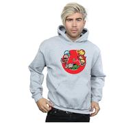Marvel Men's Kawaii Avengers Ready Steady War Hoodie in Grey | Size: Large Marvel Grey L