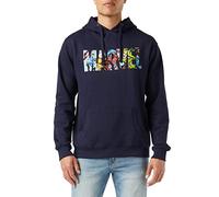Marvel Men's Logo Characters Hoodie, Blue (Navy Navy), S UK