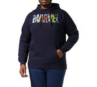 Marvel Men's Logo Characters Hoodie, Blue (Navy Navy), XL UK