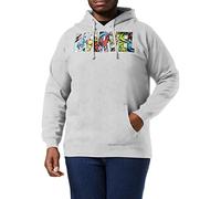 Marvel Men's Logo Characters Hoodie, Grey (Grey Marl Spo), L UK