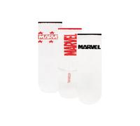 Marvel Men's Logo Sport Socks 3 Pack in White | Size: 13-3 Marvel White 13-3