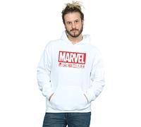 Marvel Men's Logo Wash Care Hoodie White Large