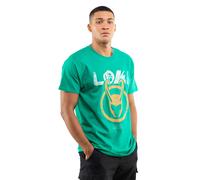 Marvel Men's Loki Emblem Cotton T-shirt in Bright Green | Size: 2XL Marvel Bright Green 2XL
