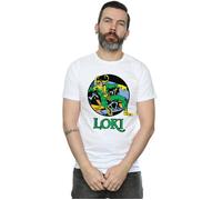Marvel Men's Loki Throne T-Shirt in White | Size: XL Marvel White XL