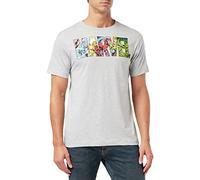 MARVEL Men's Marvel Comic Strip Logo T-shirt T Shirt, Grey (Sport Grey), XL UK