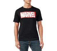 MARVEL Men's Marvel Comics - Core Logo T Shirt, Black, M UK