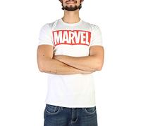 MARVEL Men's Marvel Comics - Core Logo T Shirt, White, M UK