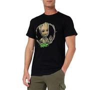Marvel Men's Meiamgmts001 T-Shirt, Black, L
