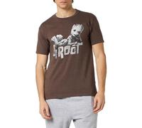 Marvel Men's Meiamgmts011 T-Shirt, Brown Melange, M
