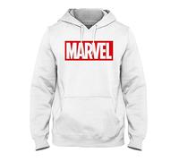 Marvel Men's Memarcosw031 Hooded Sweatshirt, White, XXL