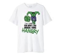 Marvel Men's Memarcots276 T-Shirt, White, S