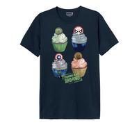 Marvel Men's Memarcots278 T-Shirt, Navy Blue, XS