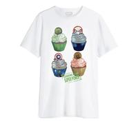 Marvel Men's Memarcots278 T-Shirt, White, XS