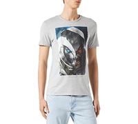 Marvel Men's Memoonxts003 T-Shirt, Melange Grey, XXL