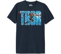 Marvel Men's Metlatmts005 T-Shirt, Navy Blue, S