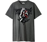 Marvel Men's Metlatmts011 T-Shirt, Charcoal, S