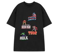 Marvel Mens Multi Character Short-Sleeved T-Shirt NS9163