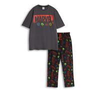 Marvel Men's Avengers Short Sleeve Long Leg Pyjama Set | Multicoloured | Officially Licensed Merch | Size: Large Marvel Multicolor L
