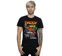 (XL, Black) Marvel Mens Our Dad Superhero T-Shirt