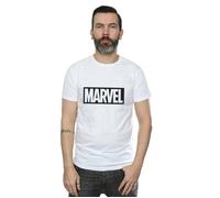 Marvel Men's Outline Cotton Logo T-Shirt in White | Size: XL Marvel White XL