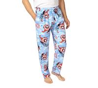 Marvel Men's Pajama Pants, Lounge Bottoms with Drawstring, Ultra-Soft & Comfortable, Captain America CAMO