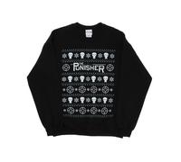 (XXL, Black) Marvel Mens Punisher Christmas Sweatshirt