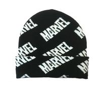 Marvel Men's Repeat Logo Beanie in Black Marvel Black One Size
