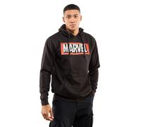 Marvel Men's Retro Logo Cotton Hoodie in Black | Size: Small Marvel Black S