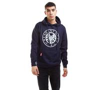 Marvel Men's Retro Shield Logo Hooded Sweatshirt, Navy Blue, Large