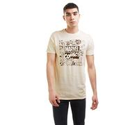 Marvel Men's Retro Square T Shirt, Natural, S UK
