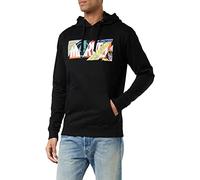 Marvel Men's Scrapbook Logo Hooded Sweatshirt, Black, S UK