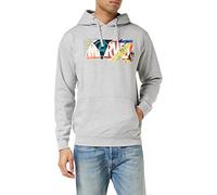 Marvel Men's Scrapbook Logo Hooded Sweatshirt, Grey Heather, XL UK