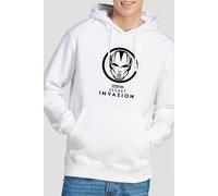 Marvel Men's Secret Invasion Mono Badge Hoodie White | Size: XL Marvel White XL