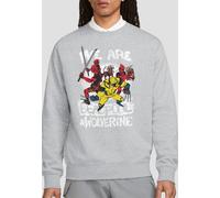Marvel Men's SKETCHBOOK WE ARE DEADPOOL & WOLVERINE Sweatshirt, Athletic Heather in Light Grey | Size: Large Marvel Light Grey L