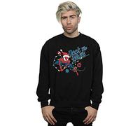 Marvel Men's Spider-Man Deck The Walls Sweatshirt Black XXX-Large