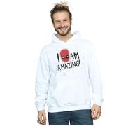 Marvel Men's Spider-Man I Am Amazing Hoodie in White | Size: Medium Marvel White M